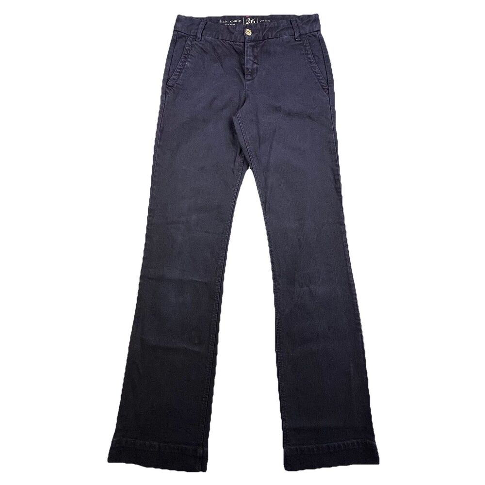 Kate Spade Jeans Womens Size 26 Black Play Hooky Broome Street Bootcut 26x34